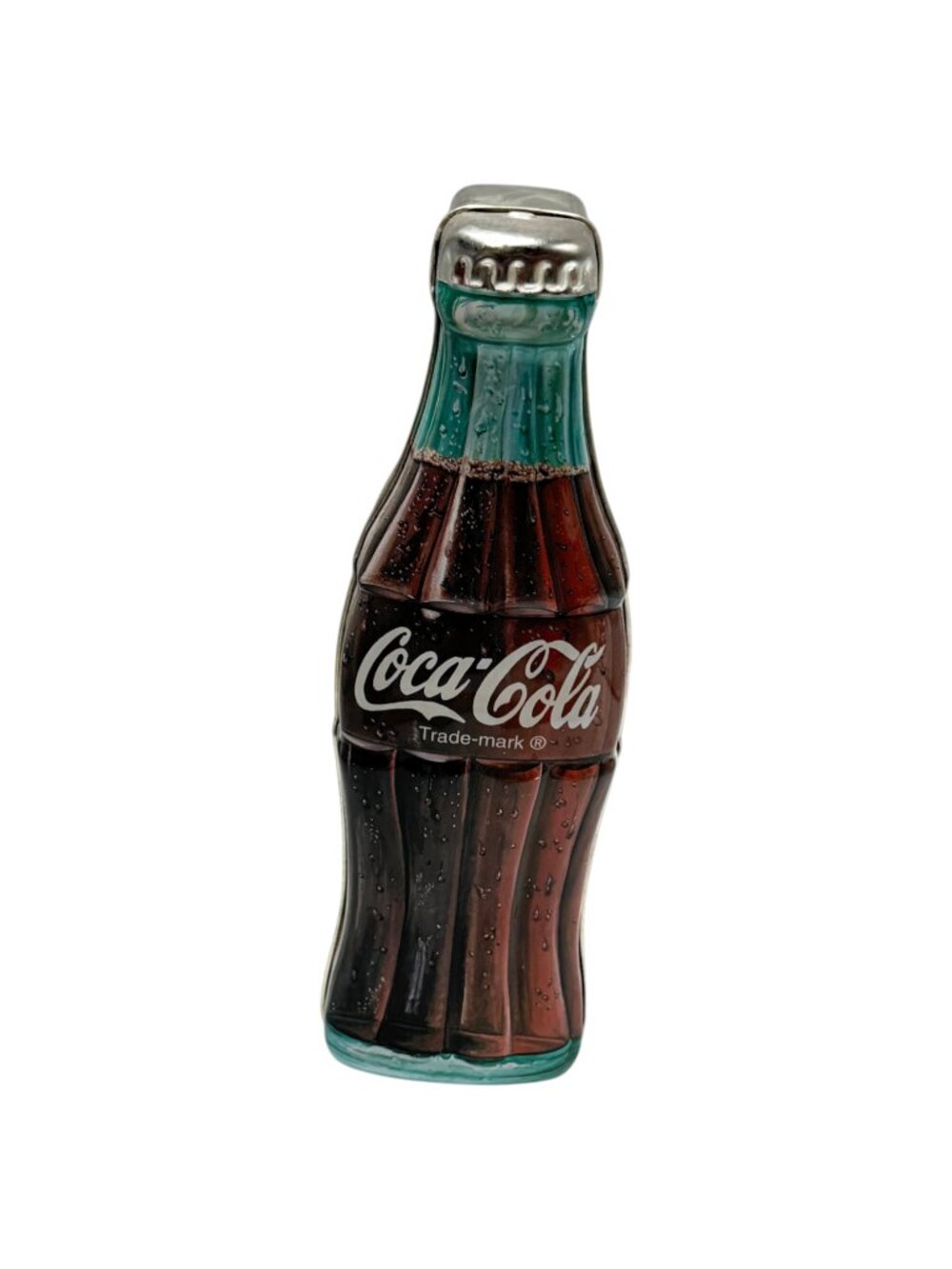 Coca-Cola Collectible Bottle Shaped Tin Brown 1994 Collectible 9 inch